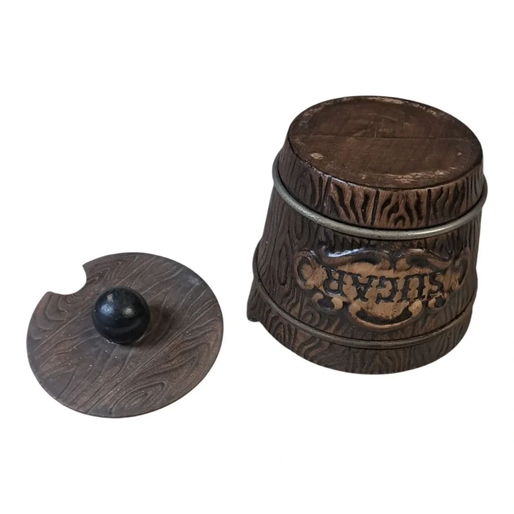 Rustic Kitchen Storage Decor‎ Set: Sugar, Jam and Cream